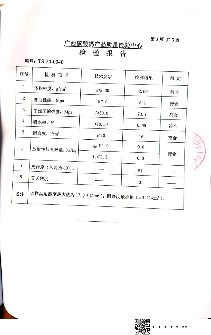 红玉检测报告